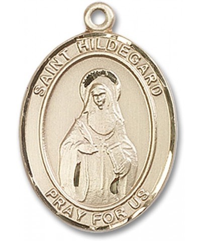 14 Karat Gold Catholic Patron Saint Medal Pendant, 1 Inch Saint Hildegard Von Bingen $568.63 Necklaces