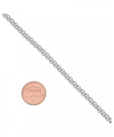 3mm Solid .925 Sterling Silver Flat Bismark Chain Necklace 20.0 Inches $34.01 Necklaces