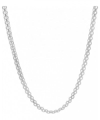 3mm Solid .925 Sterling Silver Flat Bismark Chain Necklace 20.0 Inches $34.01 Necklaces