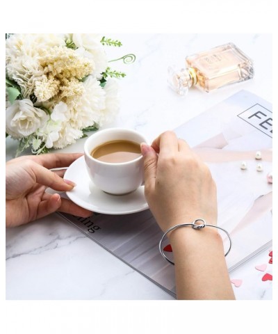 6 Pieces Bridesmaid Bracelet Knot Cuff Bangle with I Can't Tie The Knot Without You Bridesmaid Cards Silver $6.88 Bracelets