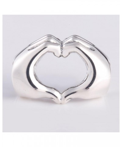 Love Heart Hands Charm Bead-Fingers With Hearts Sterling Silver 925 Charms for European Bracelet $8.40 Bracelets