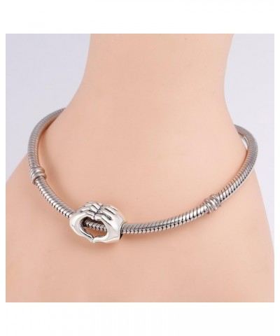 Love Heart Hands Charm Bead-Fingers With Hearts Sterling Silver 925 Charms for European Bracelet $8.40 Bracelets