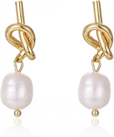 Women Pearl Earrings Irregular Pearl Drop Earrings Pearl Earrings for Girls Bride 1 pearl $10.61 Earrings