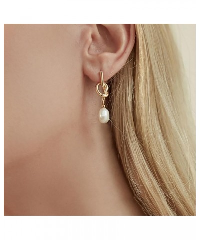 Women Pearl Earrings Irregular Pearl Drop Earrings Pearl Earrings for Girls Bride 1 pearl $10.61 Earrings