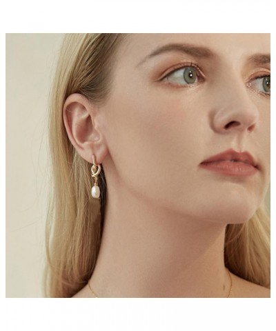 Women Pearl Earrings Irregular Pearl Drop Earrings Pearl Earrings for Girls Bride 1 pearl $10.61 Earrings