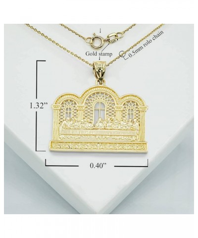 Fine Sterling Silver Last Supper Pendant Necklace 18.0 Inches $22.79 Necklaces