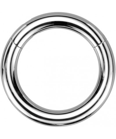 12GA-00GA Large Gauge F136 Implant Grade Titanium 12mm Diameter Hinged Segment Clicker Ring 6mm (2GA) Silver Tone $13.13 Body...