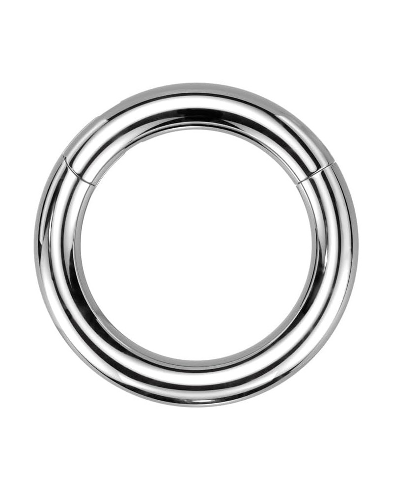 12GA-00GA Large Gauge F136 Implant Grade Titanium 12mm Diameter Hinged Segment Clicker Ring 6mm (2GA) Silver Tone $13.13 Body...