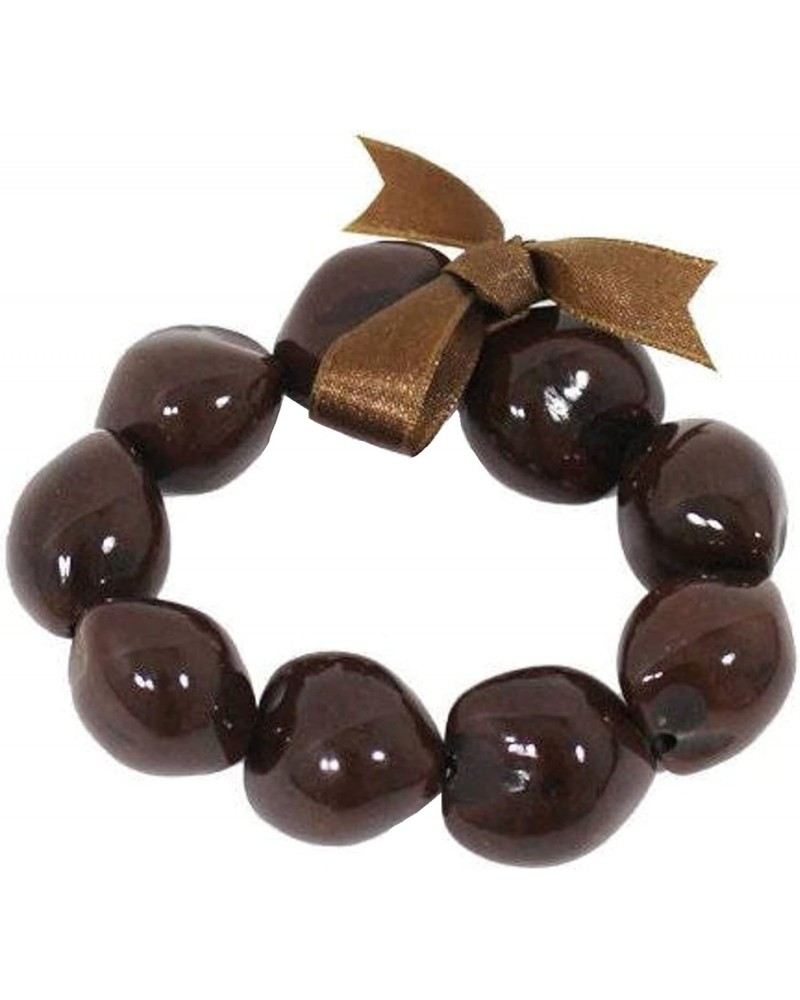 Hawaiian Kukui Nut Brown Elastic Bracelet $10.05 Bracelets