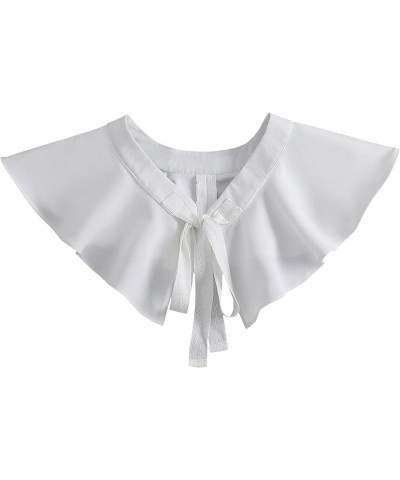 2PCS White Fake Collar Detachable False Collar Dickey Collar Little Shawl Top for Women Girls 20 $11.43 Necklaces