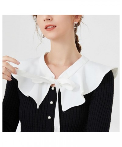 2PCS White Fake Collar Detachable False Collar Dickey Collar Little Shawl Top for Women Girls 20 $11.43 Necklaces