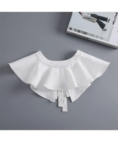 2PCS White Fake Collar Detachable False Collar Dickey Collar Little Shawl Top for Women Girls 20 $11.43 Necklaces