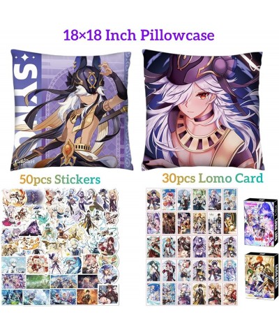 Genshin Impact Box Merch Set with 11 Gifts, Wanderer Cyno Xiao All 5 Stars Characters Plush Poster Acrylic Stand Bracelet Sti...