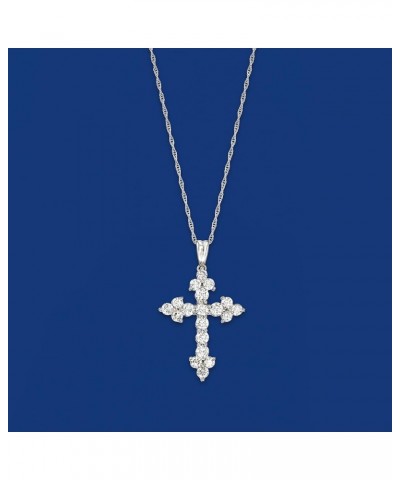 1.00 ct. t.w. Diamond Cross Pendant Necklace in 14kt White Gold 20.0 Inches $616.00 Necklaces