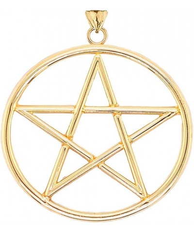 Certified 10k Gold Pentagram Star Pendant (Large) Yellow Gold $99.75 Necklaces