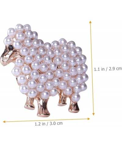 2pcs Sheep Brooch Decorative Pins Clothing Brooch Retro Brooch Pearl Brooch Decorative Brooch Pin 3x2.9CMx2pcs Rose Goldx2pcs...