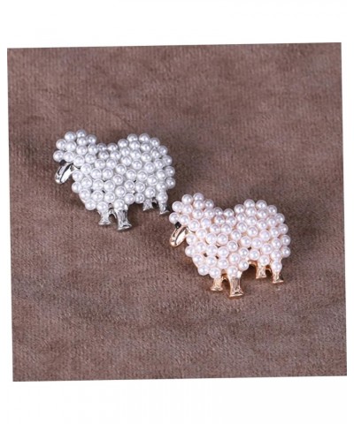 2pcs Sheep Brooch Decorative Pins Clothing Brooch Retro Brooch Pearl Brooch Decorative Brooch Pin 3x2.9CMx2pcs Rose Goldx2pcs...