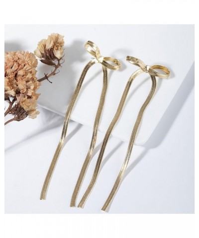 Gold Sliver Bow Earrings for Women Cute Ribbon Earrings Gold Silver Bow Knot Earring Bow Stud Earrings Birthday Party Jewelry...