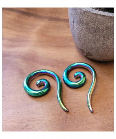 Pair Rainbow Steel 0g 2g 4g 6g 8g Ear Plugs Tunnels Tapers Pinchers Horseshoes Gauges Hangers Septum 6g 4mm $9.67 Body Jewelry