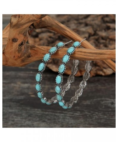 Boho Turquoise Drop Dangle Earrings Natural Turquoise Teardrop Earrings Western Vintage Ethnic Jewelry Gift style 1 $6.37 Ear...