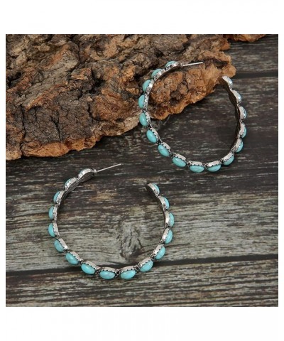 Boho Turquoise Drop Dangle Earrings Natural Turquoise Teardrop Earrings Western Vintage Ethnic Jewelry Gift style 1 $6.37 Ear...