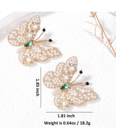 Butterfly Tassel Stud Earrings for Women Girls Trendy, Crystal Rhinestone Cubic Zirconia Drop Earrings Dangle, Hypoallergenic...