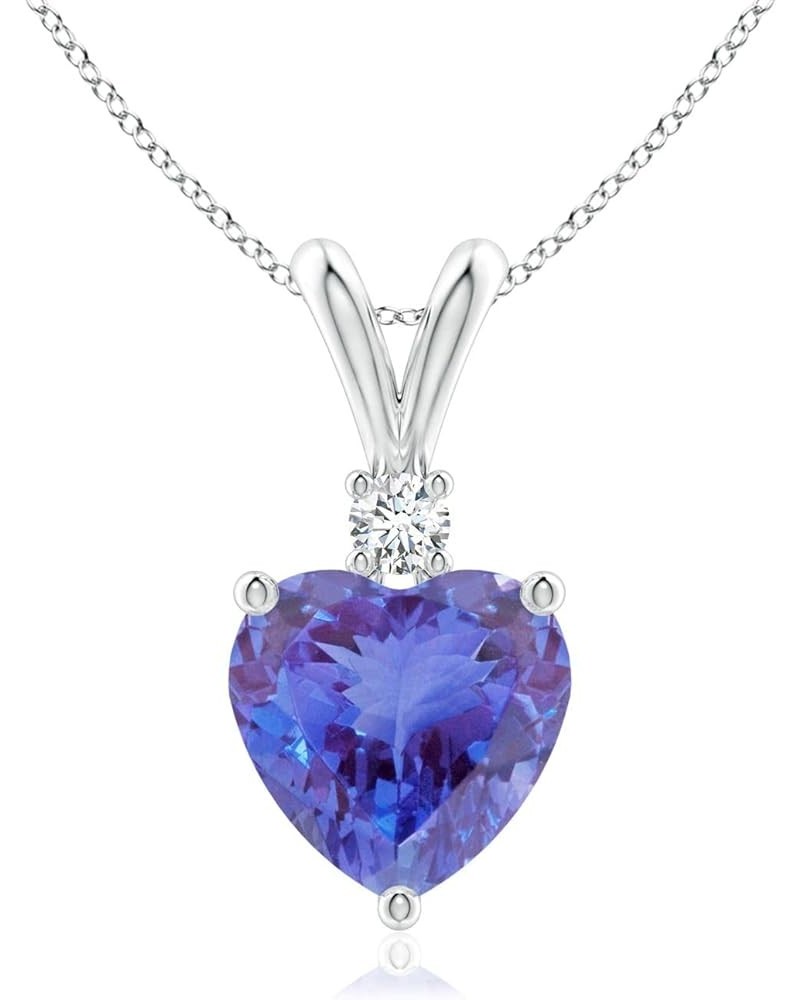 Natural Tanzanite Solitaire Pendant Necklace for Women, Girls in 14K Solid Gold/Platinum | December Birthstone | Jewelry Gift...