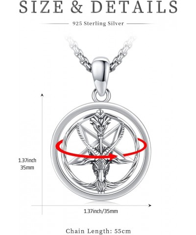 925 Sterling Silver St Michael/St Peregrine/Virgin Mary/St Francis/St Anthony/St Joseph/Baphomet Necklace for Men Women Amule...