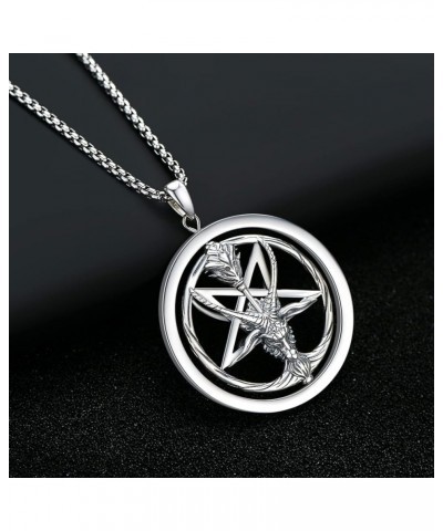 925 Sterling Silver St Michael/St Peregrine/Virgin Mary/St Francis/St Anthony/St Joseph/Baphomet Necklace for Men Women Amule...