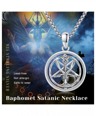 925 Sterling Silver St Michael/St Peregrine/Virgin Mary/St Francis/St Anthony/St Joseph/Baphomet Necklace for Men Women Amule...