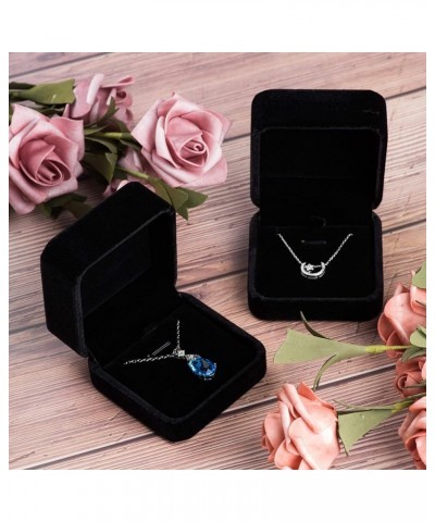 Classic Velvet Jewelry Gift Box Case for Necklace Pendant (Blue) Black $8.11 Necklaces