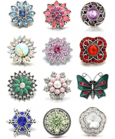 12pcs 20mm Snap Button Chunk Jewelry Charms Snap Bracelet Accessories for Women (8) 7 $9.87 Bracelets