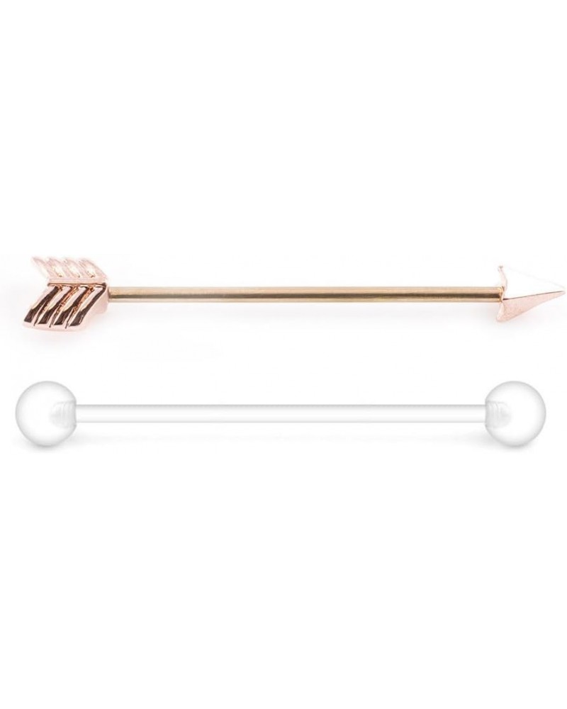 Industrial Barbell Arrow Design and Industrial Retainer 14G 38mm $9.87 Body Jewelry