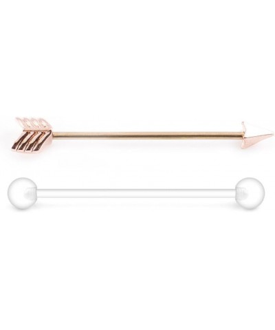 Industrial Barbell Arrow Design and Industrial Retainer 14G 38mm $9.87 Body Jewelry