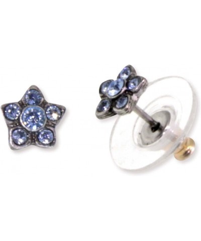 1928 Jewelry Light Sapphire Crystal Star Flower Dainty Stud Earrings $15.60 Earrings