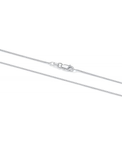 925 Sterling Silver Necklace For Women - 925 Sterling Silver Box Chain - hypoallergenic Necklace Rhodium Plated Over Sterling...