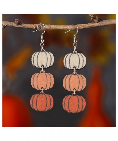 Halloween Earrings Cute Ghost Pumpkin Wooden Dangle Earrings for Women Girls Lightweight Wood Black Cat Earrings Funny Ghost ...