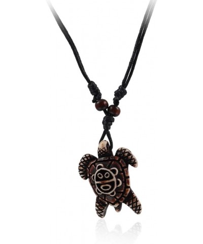 Artificial Bone Carving Sea Turtles Pendant Necklaces Gifts for Women Men Adjustable Rope 6/10 Pcs -6Pcs $7.19 Necklaces