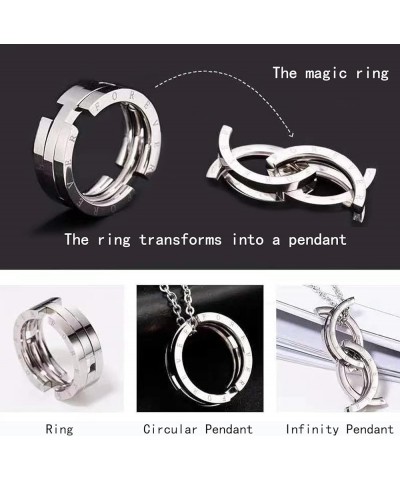 Unique Deformation Ring Fidget Necklace: Forever Infinity Necklace For Women Promise Jewelry Gifts - Fashion Anxiety Necklace...