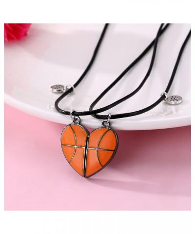 2Pcs Best Friends BFF Necklace for 2 Matching Soccer Ball Baseball Football Basketball Pendant Necklace for Women Men Sport B...