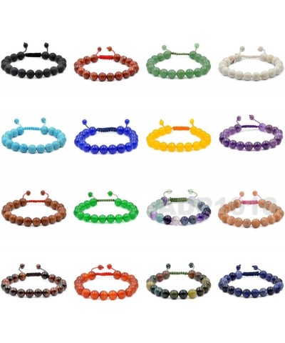 Unisex 8mm Gemstone Bracelets Healing Macrame Adjustable 7-9 Inches || wear this healing natural gemstone bracelet help to er...