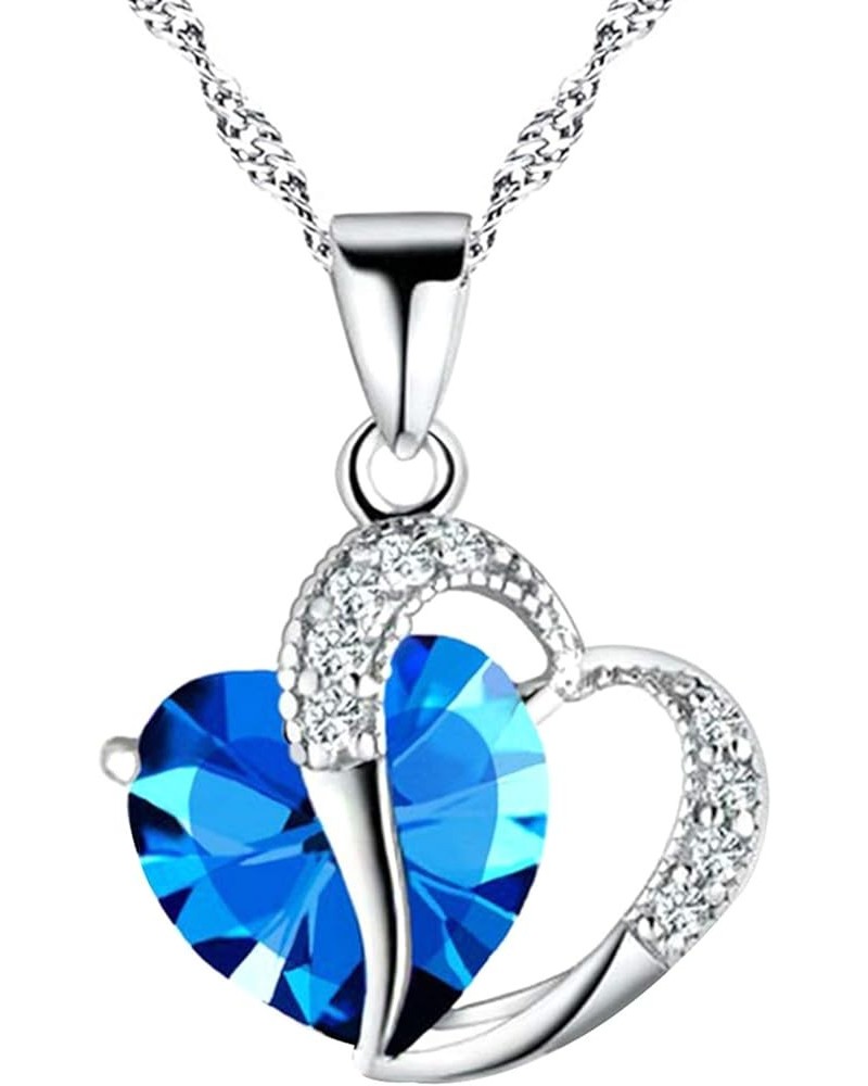 Necklaces for Women Cubic Zirconia Love Heart Pendant Necklace Jewellery Gifts for Mum Her Wife Girlfriend Anniversary Birthd...