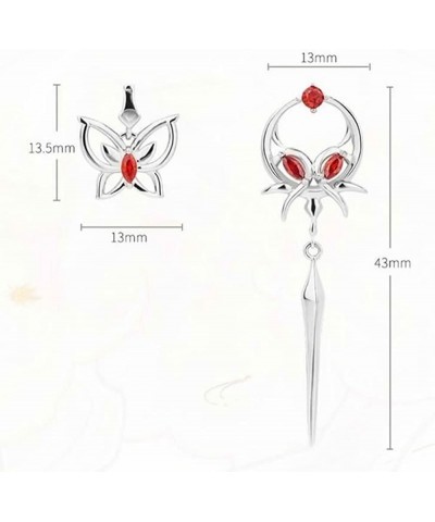 Heaven Officials Blessing Earrings,Anime Tian Guan Ci Fu Xie Lian Hua Cheng Cosplay Ear clip Costume Accessories Clip On(not ...