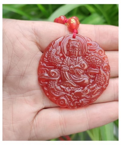 Pure Natural red agate Craftsmanship Dragon Kuan-yin Kannon Guanyin Necklace Pendants (Dragon Kuan-yin) $11.75 Necklaces