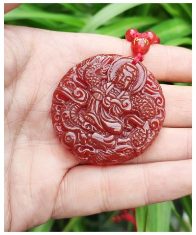 Pure Natural red agate Craftsmanship Dragon Kuan-yin Kannon Guanyin Necklace Pendants (Dragon Kuan-yin) $11.75 Necklaces