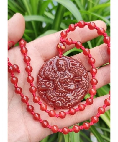 Pure Natural red agate Craftsmanship Dragon Kuan-yin Kannon Guanyin Necklace Pendants (Dragon Kuan-yin) $11.75 Necklaces