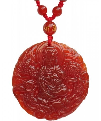 Pure Natural red agate Craftsmanship Dragon Kuan-yin Kannon Guanyin Necklace Pendants (Dragon Kuan-yin) $11.75 Necklaces