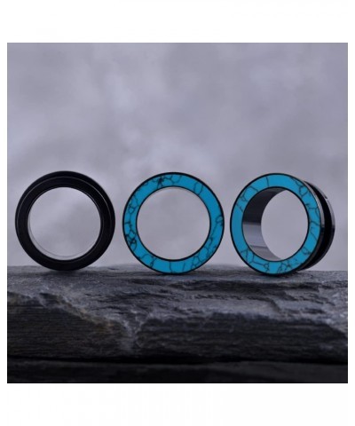 Ear Tunnels and Plugs, Circel Stone Seasheel Gauges Earrings Stretchers 0G to 1 Inch. S8514H 3/4"(19mm) $9.41 Body Jewelry