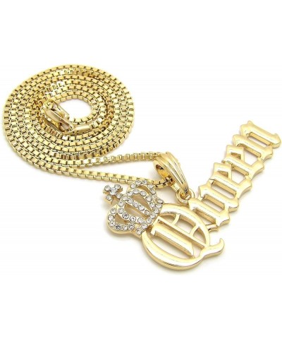 Women's Statement Queen Pendant 18 to 24 inches Various Chain Necklace in Gold Tone Box Chain $11.04 Necklaces