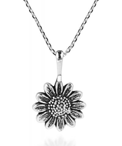 Enchanting Sunflower .925 Sterling Silver Necklace | Adorable Flower Accessory for Women | Sunflower Lover for Jewelry Gift $...